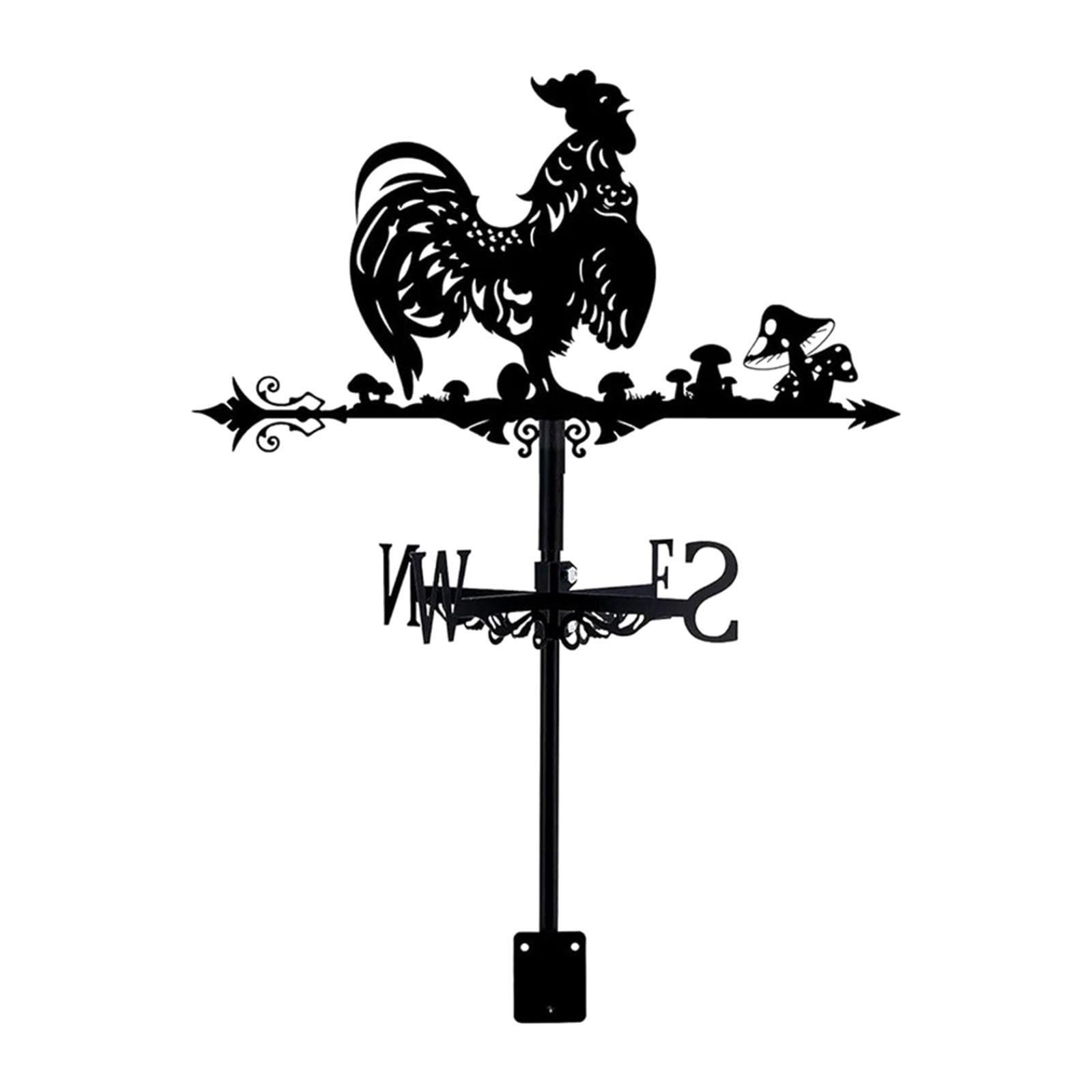 CALANDIS Rooster Weathervane Iron Mini Weather Vain Vein for Cottage Fence Roof Mount | Weathervanes | Garden Dacor | Yard, Garden & Outdoor Living-image-48