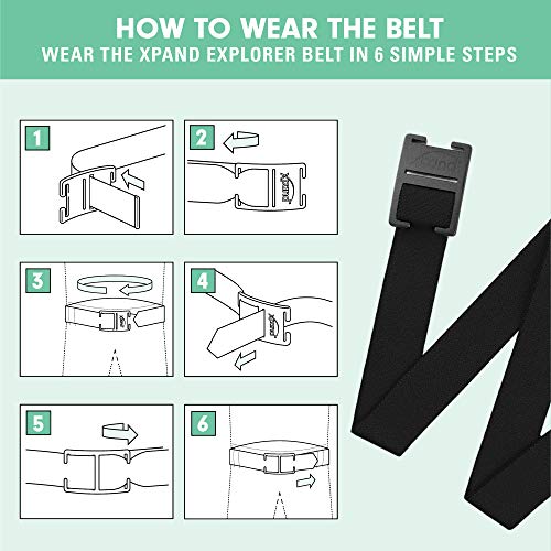 Xpand Explorer Belt No-Show Invisible Elastic Belt w/Slim Aluminum Buckle 5