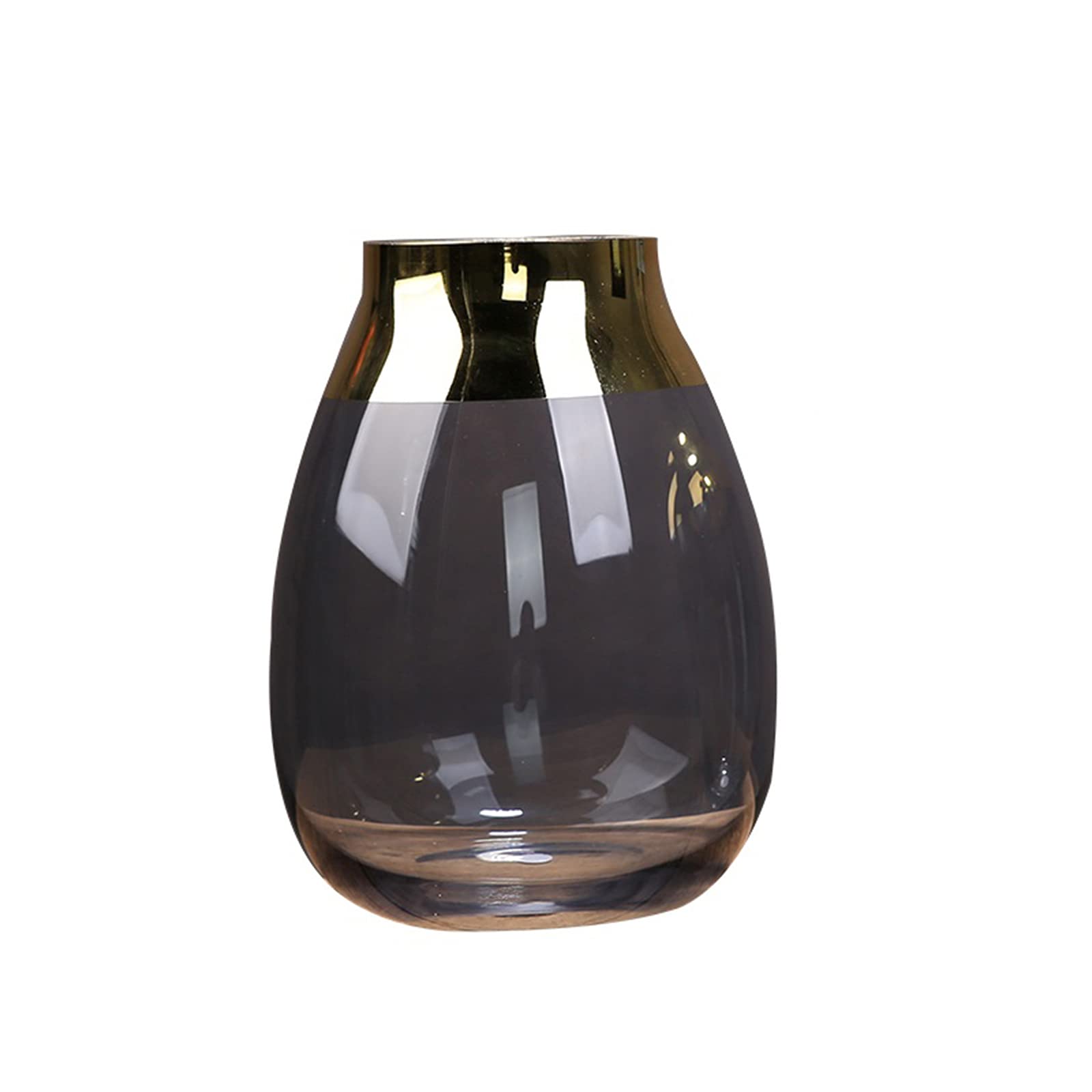 asdchZen Glass Decorative Vase, Multifunction Vase For Flowers Home Flower Vase Indoor Table Vase,16 * 23CM