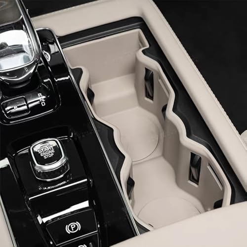 Image of Silicone Material Cup Holder Coaster for Volvo 2026 XC90 Center Console Gear Shift Protector, Automotive Accessories (2026 XC90 Cup Coaster-Cardamom)