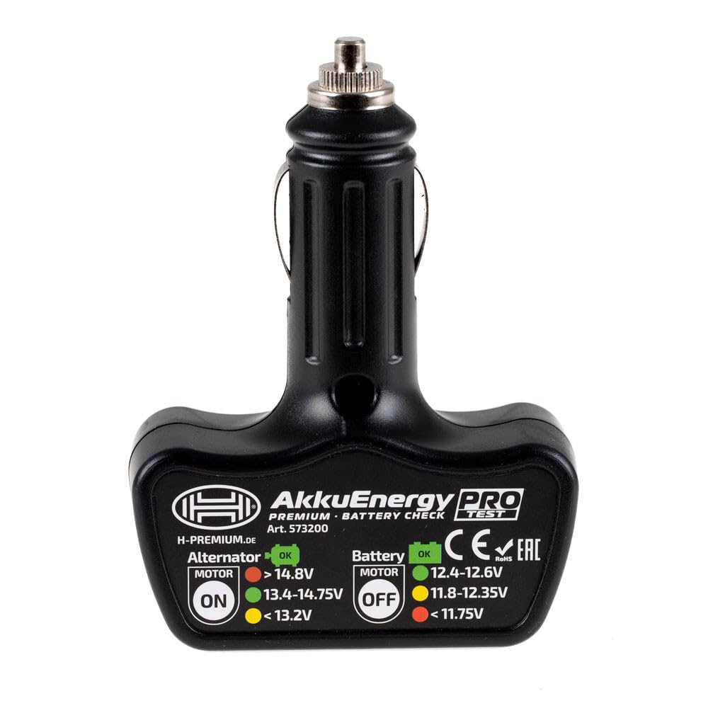 HEYNER® Tester akumulatorów 12 V z wyświetlaczem LED do gniazda zapalniczki