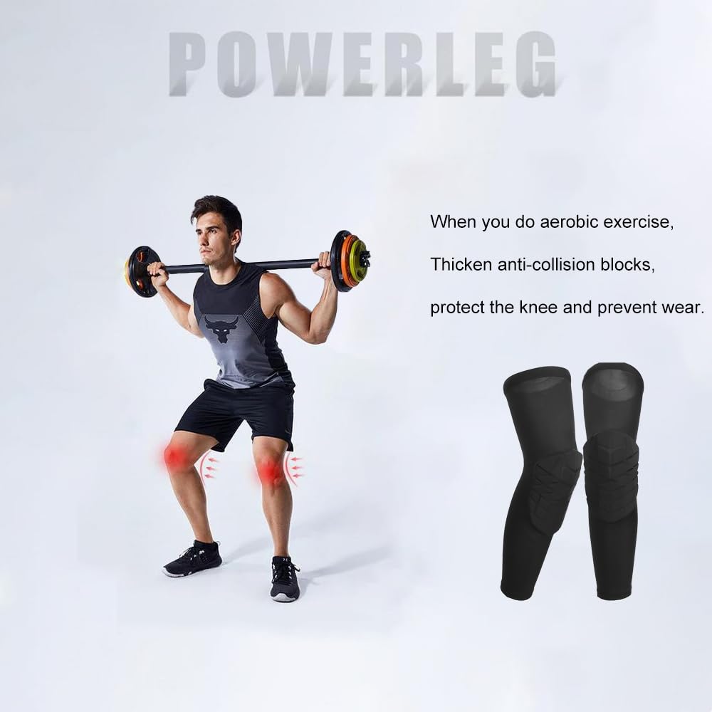 Tefola Genouillère de basket-ball cellulaire de sport, équipement de protection anti-collision respirant ultra-mince pour enfants adultes (M)