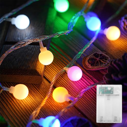 Kaleora LED Kugel-Lichterkette, 20 Bunte Lichter, 1,8cm Kugeln, 2m...