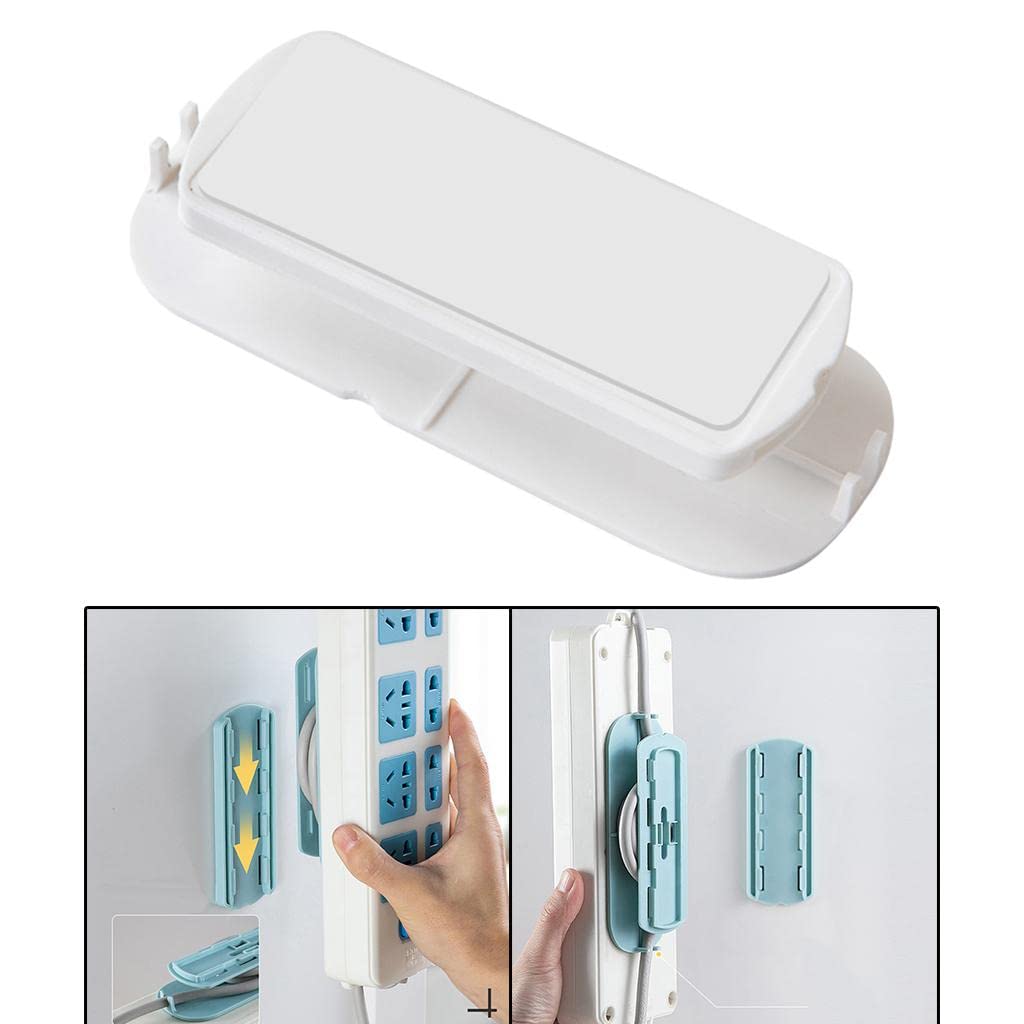 BNF® 2xSelf Adhesive Power Strip Holder Wall Mount Plug-in Socket Fixer White|Home & Garden |Household Supplies & Cleaning|Home Organization|Hooks & Hangers 2