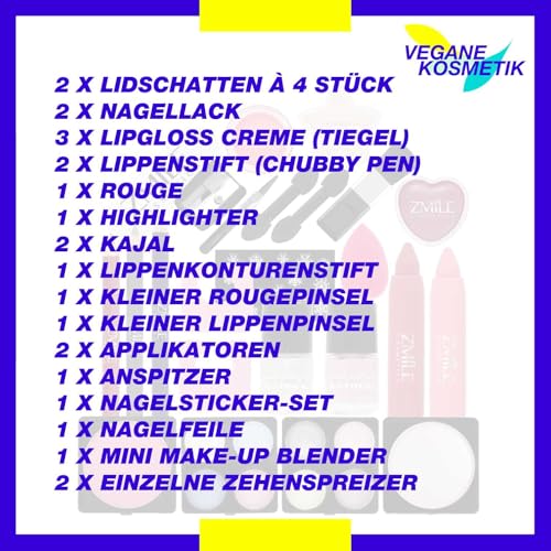 ZMILE COSMETICS Beauty Adventskalender ’Blue Magic’ - 24 Überraschungen zum Schminken und Stylen im trendigen Würfel-Adventskalender mit veganer Kosmetik