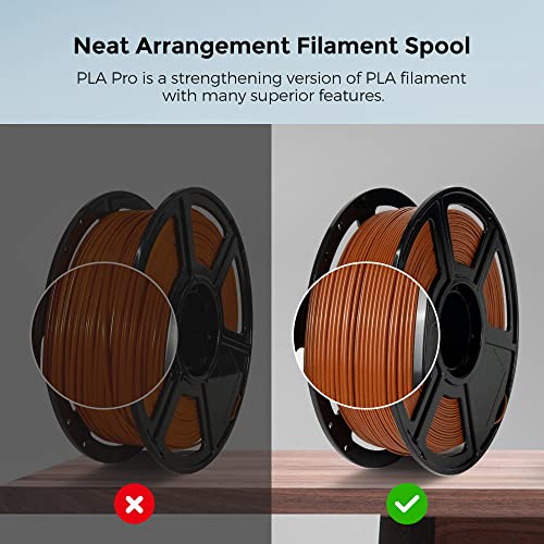 Image of FLASHFORGE 3D Printer Filament, PLA PRO Filament 1.75mm, 1KG Spool (2.2lbs), Dimensional Accuracy + /- 0.02mm for FDM 3D Printers, Better Tenacity & No Knotting (Brown)