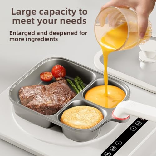 Poêle antiadhésive Zoegneer à compartiments pour simplifier la préparation des repas du matin - 5