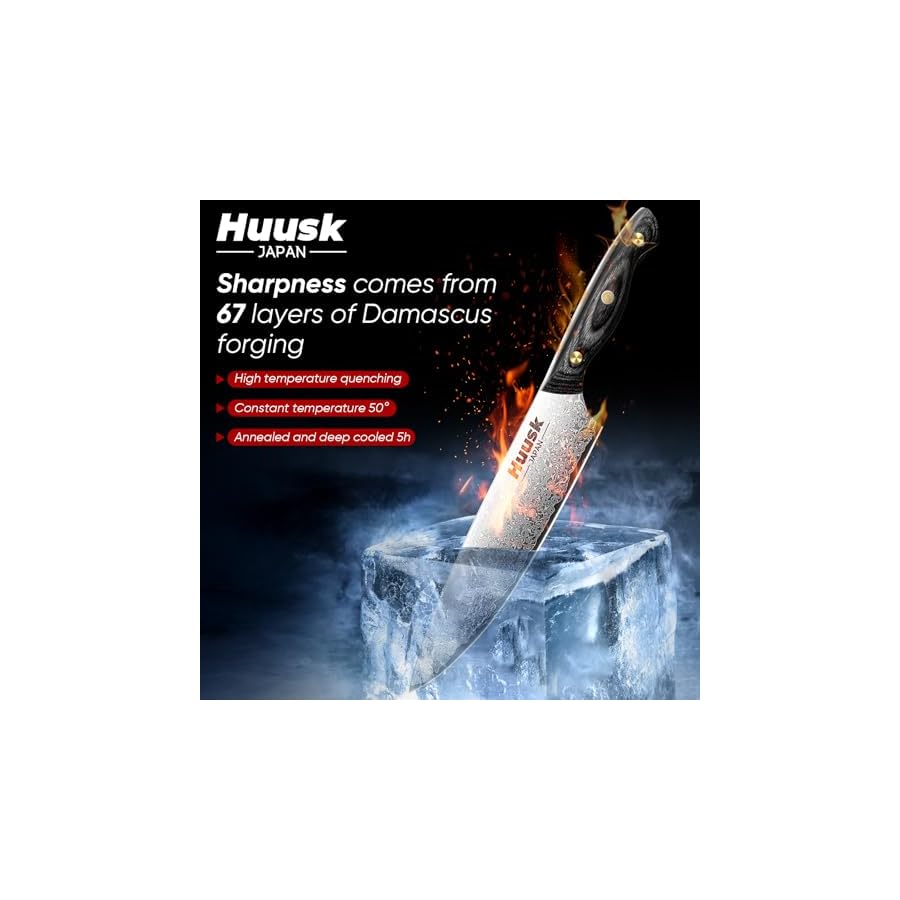 Huusk-Damascus-Chef-Knife-Set-3-PCSVG10-Santoku-Knife-setDamascus-Kitchen-Utility-Knife-set-with-Wooden-Handle-Versatile-Knife-for-Vegetable-Fruit-Meat-Birthday-Dad-Mom-Gift Huusk Damascus Chef Knife Set 3 PCS,VG10 Santoku Knife set,Damascus Kitchen Utility Knife set with Wooden Handle, Versatile Knife for Vegetable Fruit Meat, Birthday Dad Mom Gift