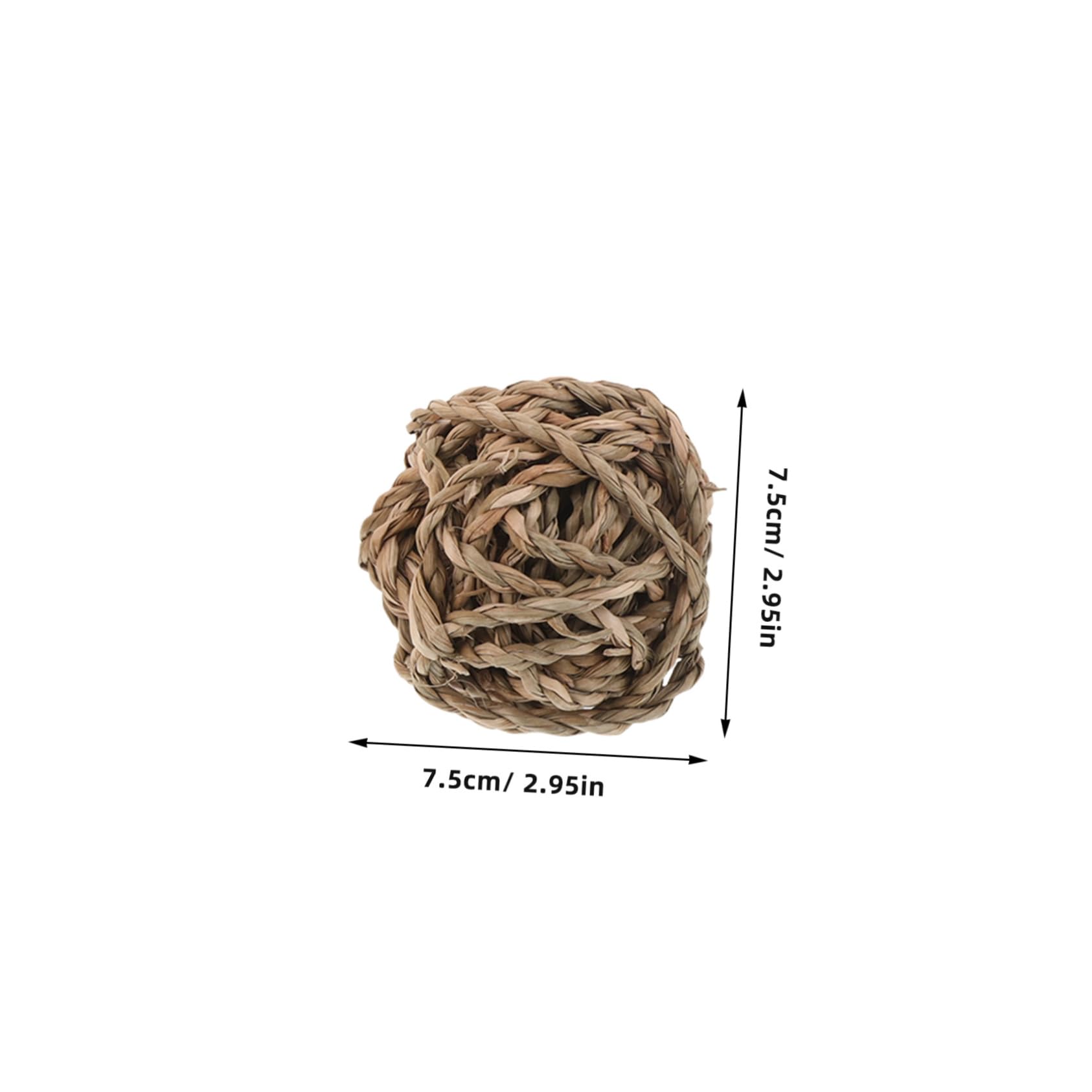 20pezzi Giocattoli Naturali in Rattan Per Masticare Confezione Da Palline Per Conigli Porcellini Criceti Per Giochi Al Chiuso