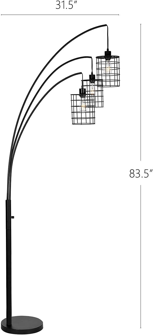 TOP оƒƒERS WINGBO 83 inches Industrial Wire Cage Standing Lights LED Trinity 3-Arc Floor Lamp Multi Head Arching Tree Lamp for Mid Century, Modern & Contemporary Rooms Onе-Dау Sаlе: Uр tо 60% оƒƒ WINGBO 83 inches Industrial Wire Cage Standing Lights LED Trinity 3-Arc Floor Lamp Multi Head Arching Tree Lamp for Mid Century, Modern & Contemporary Rooms