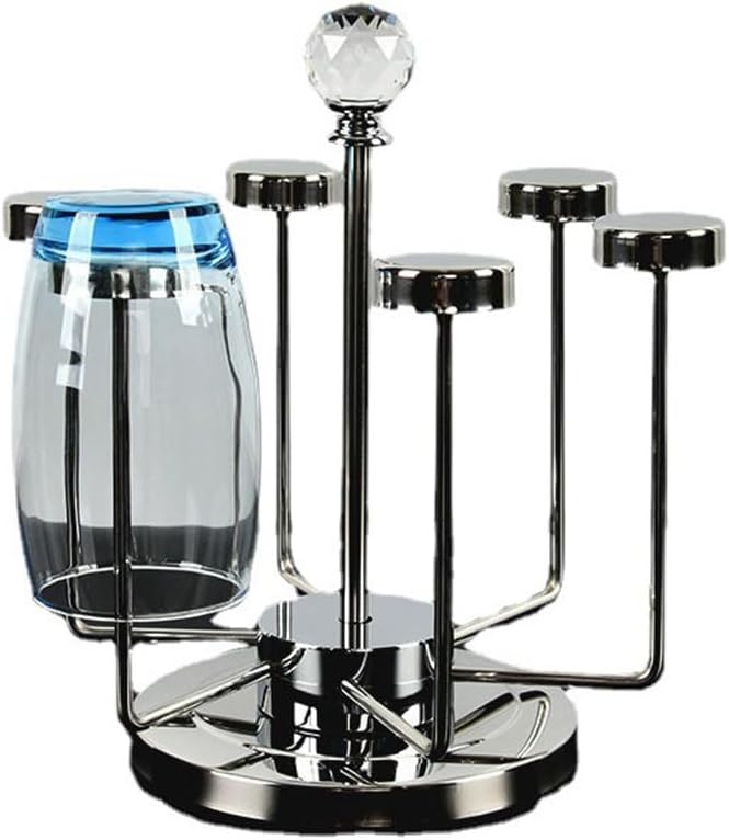 Stainless Steel Cup Holder Rotating Crystal Drain