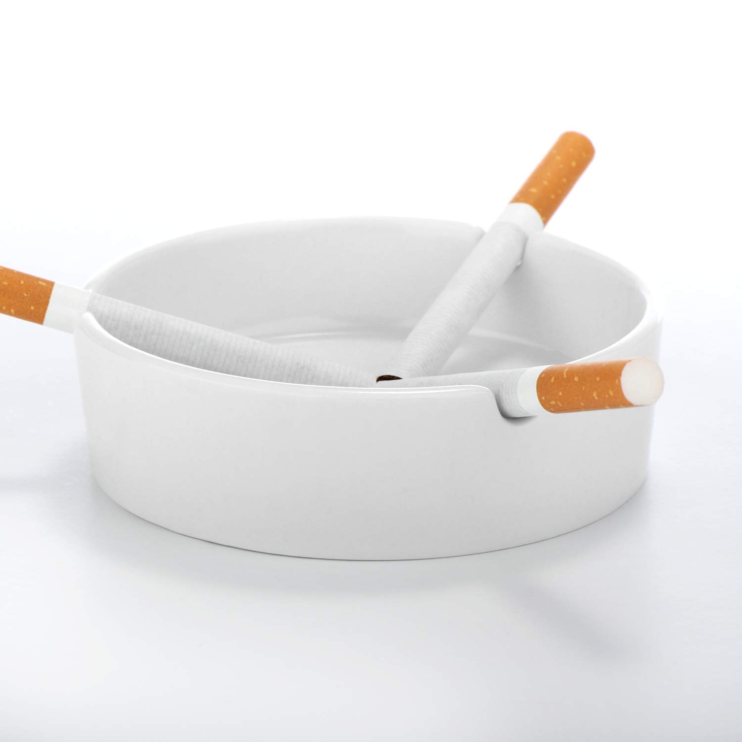COM-FOUR® 6x Posacenere in ceramica dal design semplice, posacenere in ceramica per privati e gastronomia (06 pezzi)