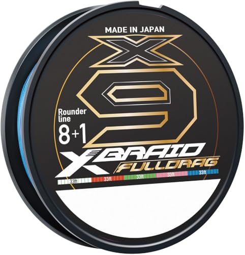 Tresse multicolore Daiwa X-Braid X9 Fulldrag 300 m à haute résistance au nœud