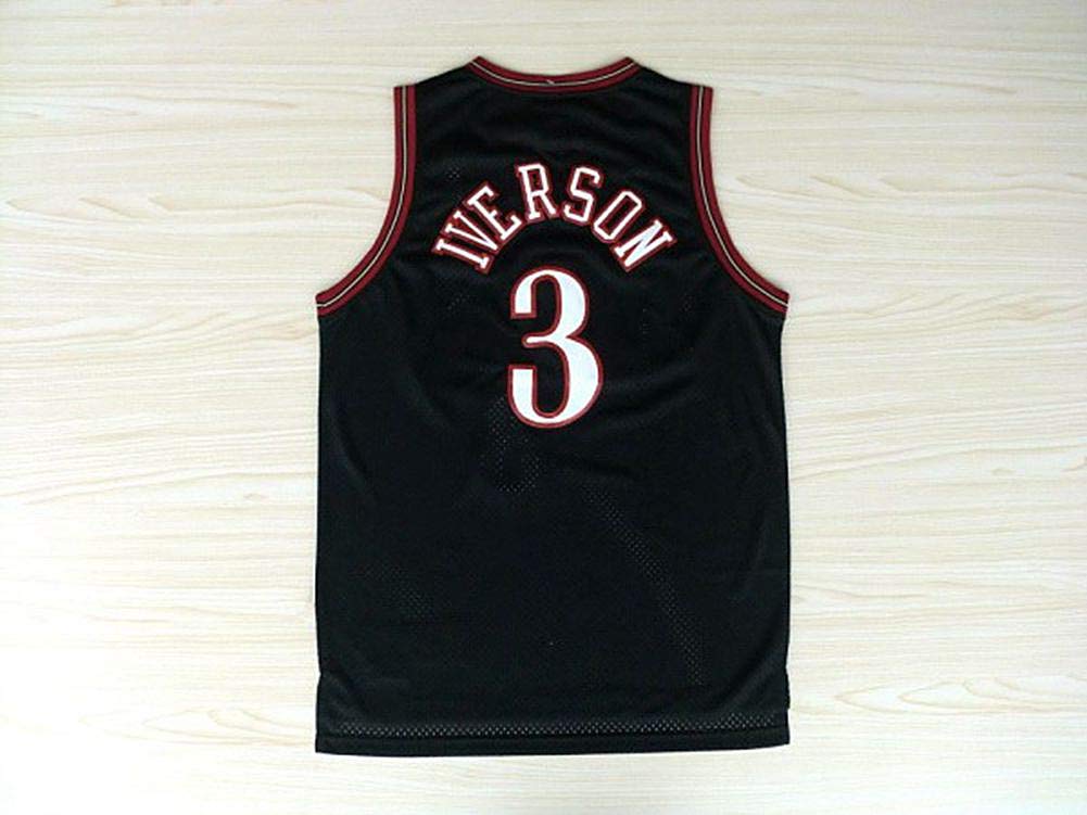 HS-ZHAOPANMen's Basketball Jerseys - #3 Allen Iverson Mesh Jersey Unisex Sleeveless Vest Tops Basketball Wear (S~2XL)