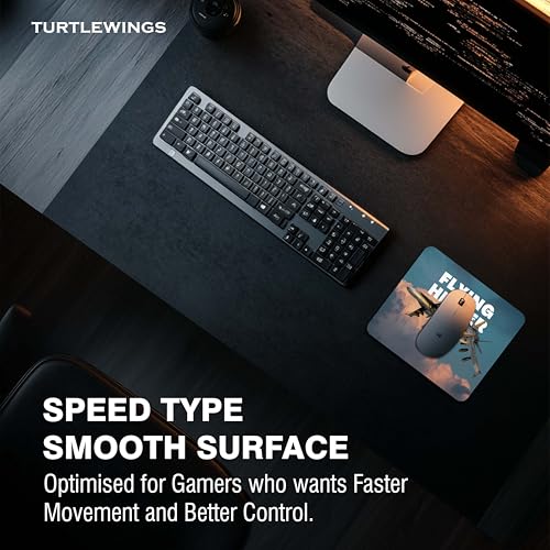 Image of TURTLEWINGS | Mousepad | Inspirational Quote Mousepad - 22x18 cm, 3mm Thick | Abstract Design Non-Slip Rubber Base | Office, Study & Gaming Use | Premium Smooth Surface 222 (6)