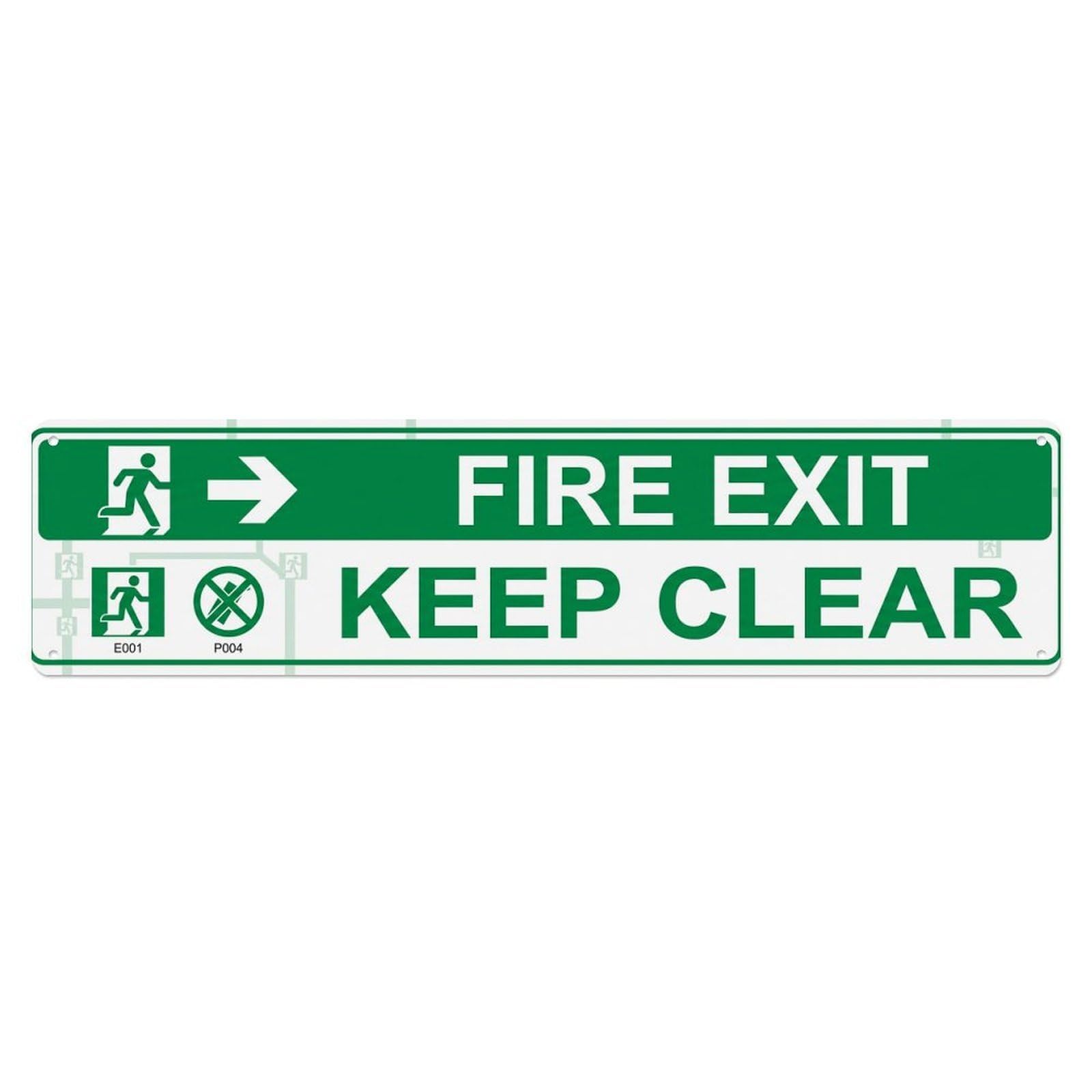 Arrow Exit Emergency Corridor 1 Metal Tin Sign Plaque Wall Decor for Cafe, Club Bar, Office, Home Garden Metal Poster 4x16Inch