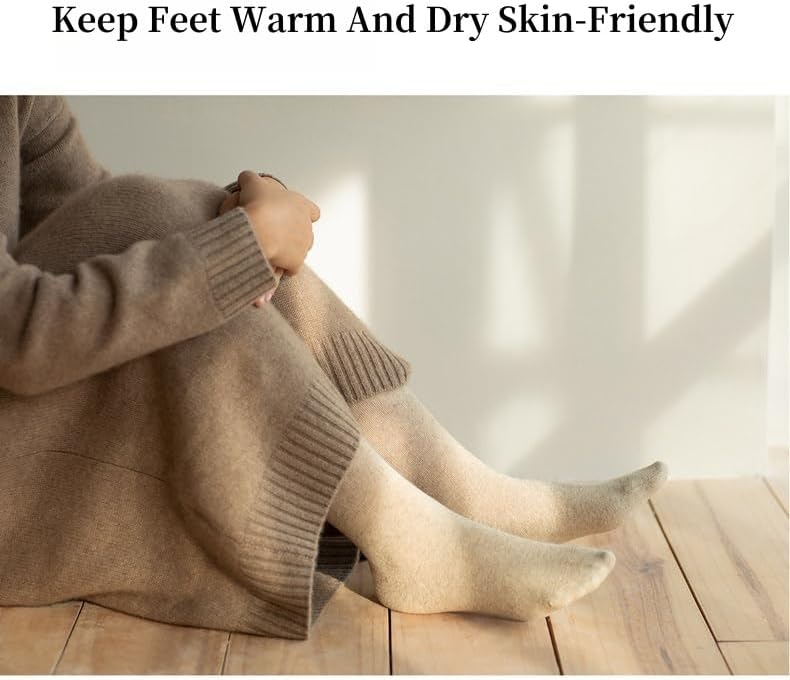 100% Cashmere Socks for Women Men Sleep Business Sports Calf Socks Warmth Comfort Autumn Winter Spring Gifts - Image 2