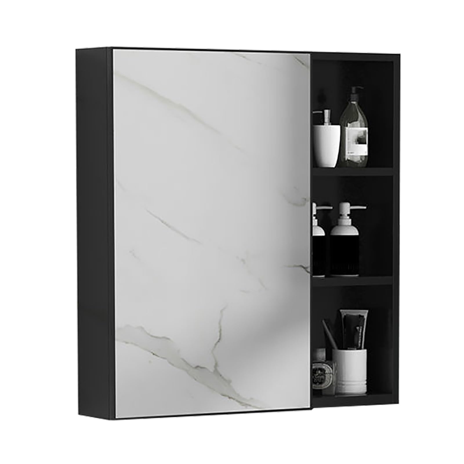 BKSXSOP Rectangular Bathroom Mirror Cabinet, Wall-Mounted Aluminum Storage for Bedroom, Living Room & Toilet, Stylish Medicine Cabinet Home nization