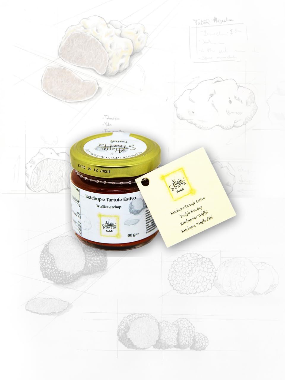 Kit sauces à la truffe 1 mayonnaise avec truffe d'été 1 moutarde avec truffe 1 ketchup avec truffe 1 sauce truffe