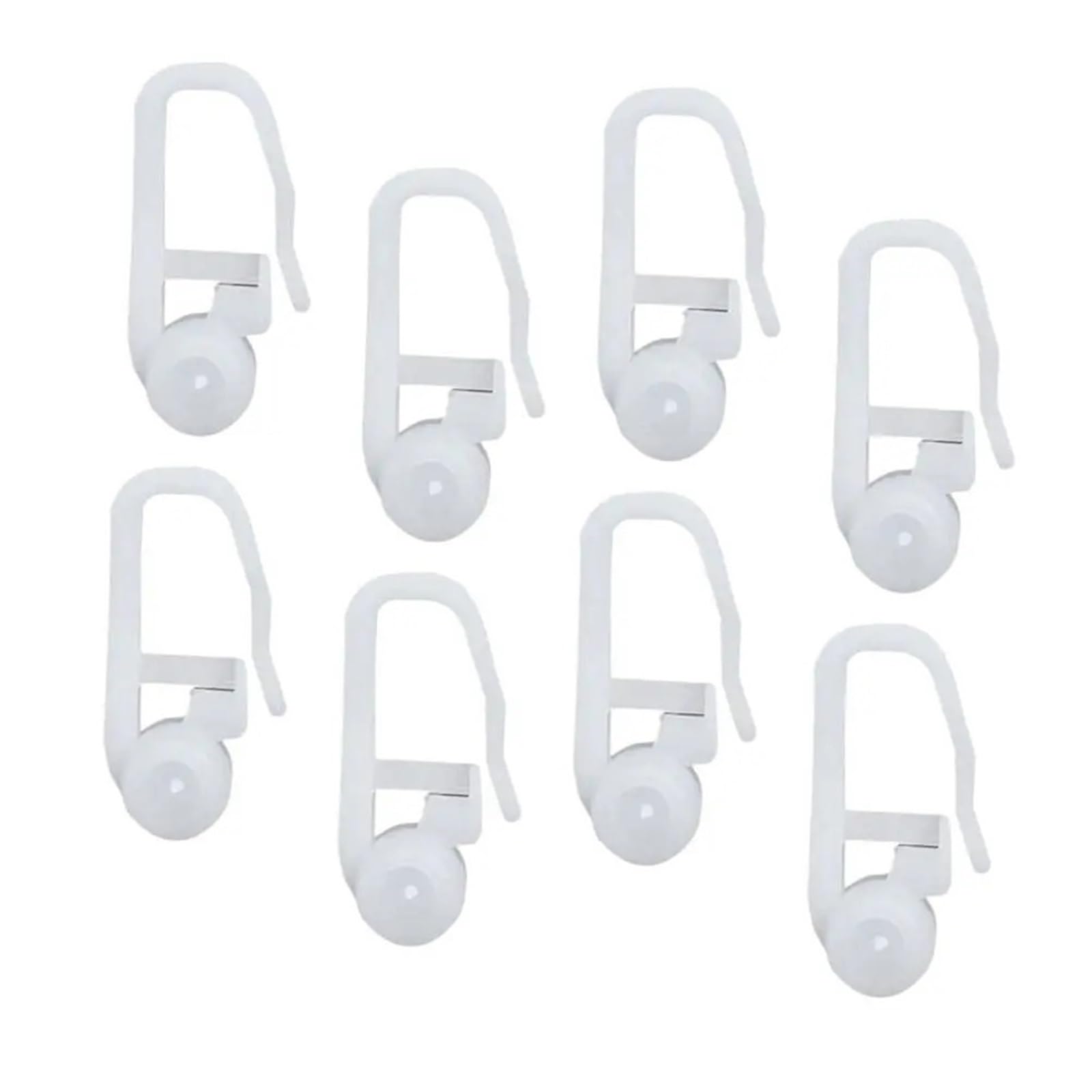 Hooks Clips for Drapes, 500PC Curtain Hanging Rings White Universal Roller Sliding Hooks Plastic