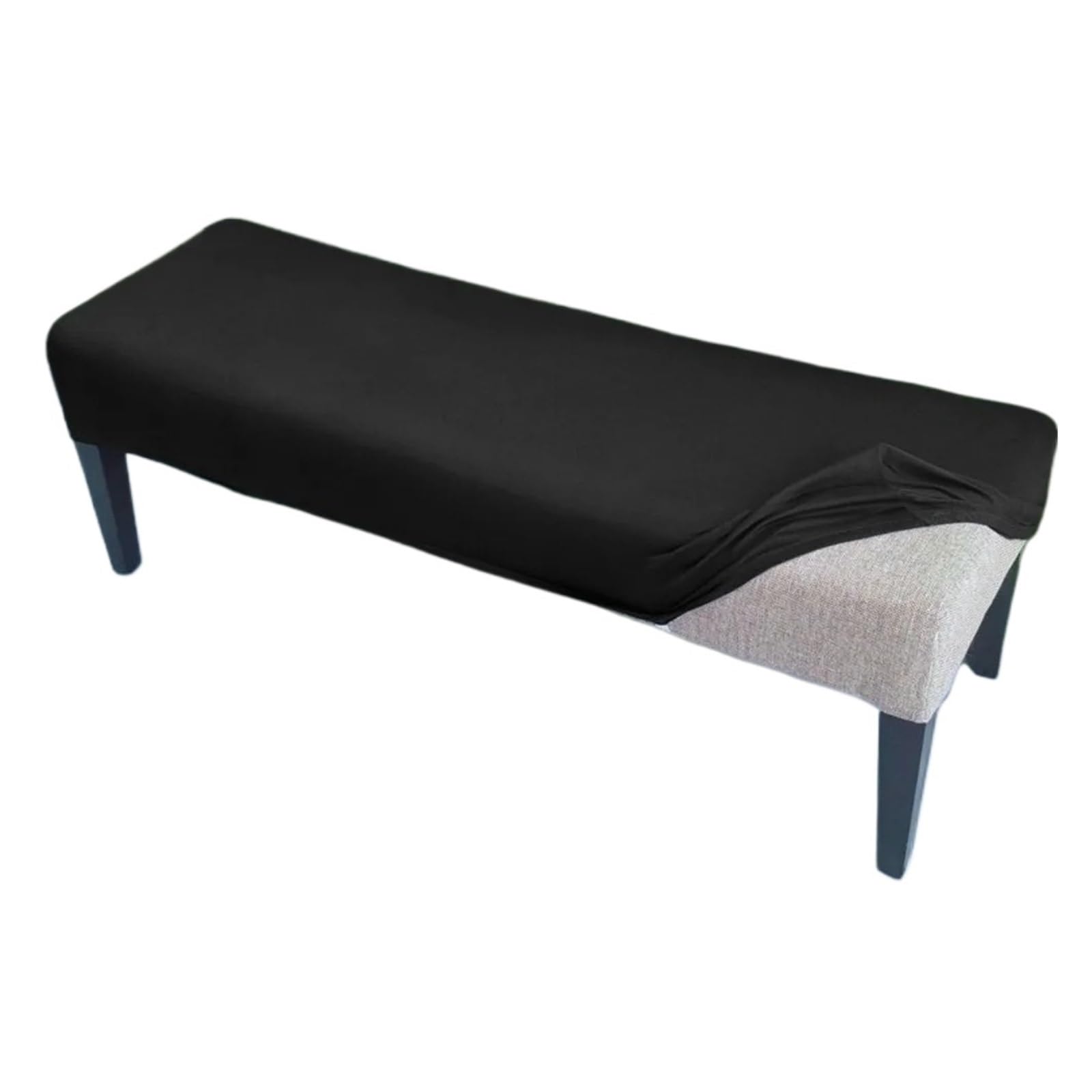 Zgcrumphant Black-S Bench Slipcover Elastic Bench Chair Cover