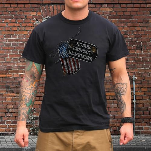 T-shirt Honor Respect Remember confortable qui ne se déforme pas - 2