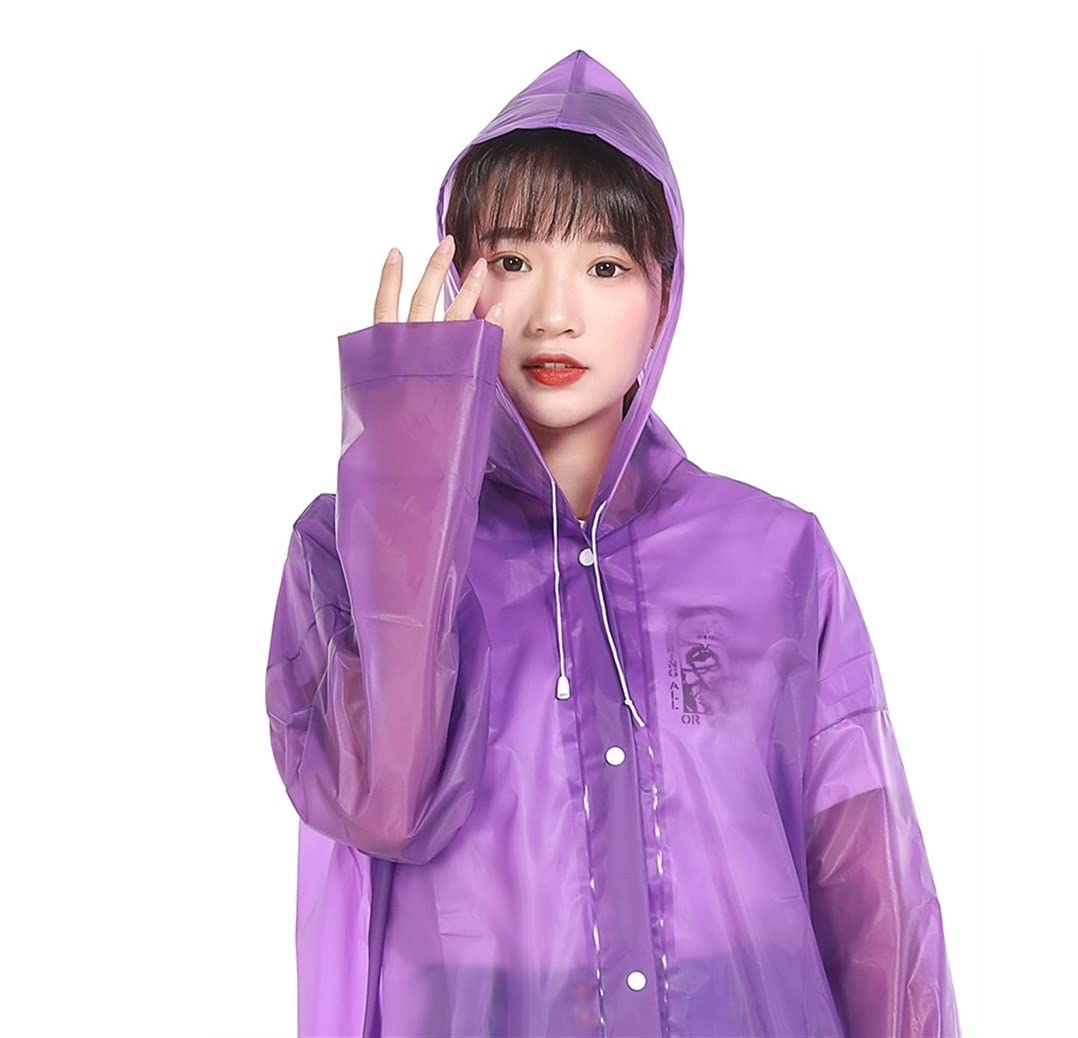 Chubasquero 10 Uds Impermeable para Viajes Al Aire Libre Impermeable Portátil Esmerilado Grueso Adulto EVA Impermeable Ponchos De Lluvia Impermeables