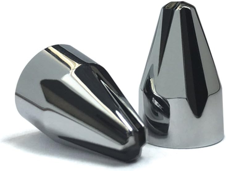 Ciro 70012 Engine Bolt Cap Set (5/16" 6-Pack Chrome/Black/Fluted Spike Add-On )