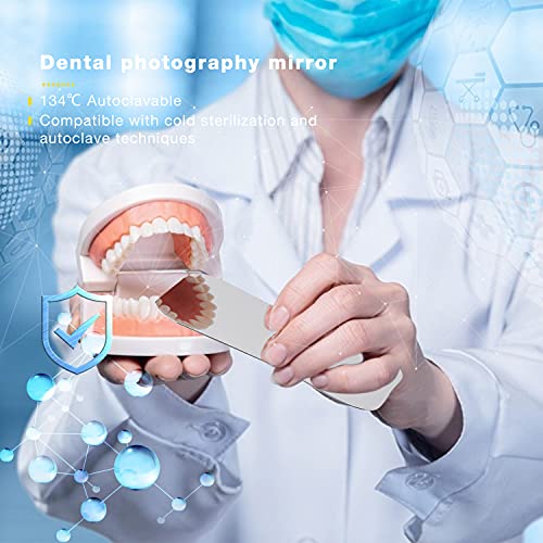 Faruijie FANGUANGJINGF-4BX1 Dental Photography Mirrors Intraoral Buccal Occlusal Mouth Plated Mirrors Reflector Pofessional Stainless Steel Two-Sided thumb #2