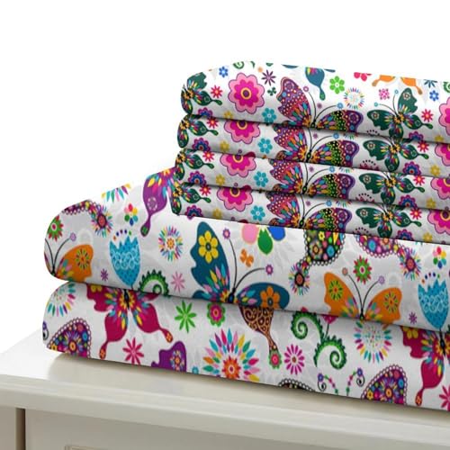 Housse de couette papillon résistante et douce pour lit d'ado - 7