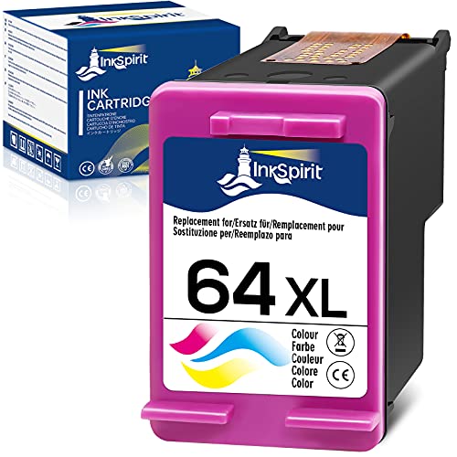 InkSpirit Remanufactured 64 Color Ink Cartridge Replacement for HP 64XL for Envy Photo 7855 7155 7858 6255 7800 7100 7164 6222 6255 7134 7830 7864 6230 6220 6234 7120 Tango Smart Printer ( 1 Pack )