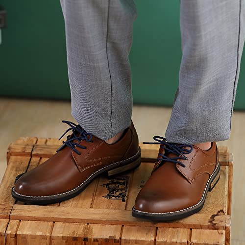 Hawkwell Kids Boys Oxfords Classic Formal Comfort School Dress Shoes,Brown Manmade,3 M Us Little Kid #TOP1
