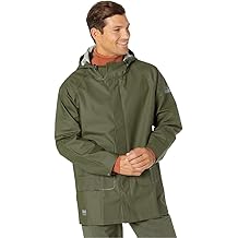 Workwear Mandal Waterproof Jacket for Men - Adjustable Hood, PVC-Coated Protective Windbreaker &amp; Rain Coat