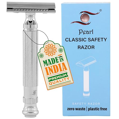 Image of Pearl Shaving Double Edge Safety Razor L-55 ( Close Comb,Chrome)