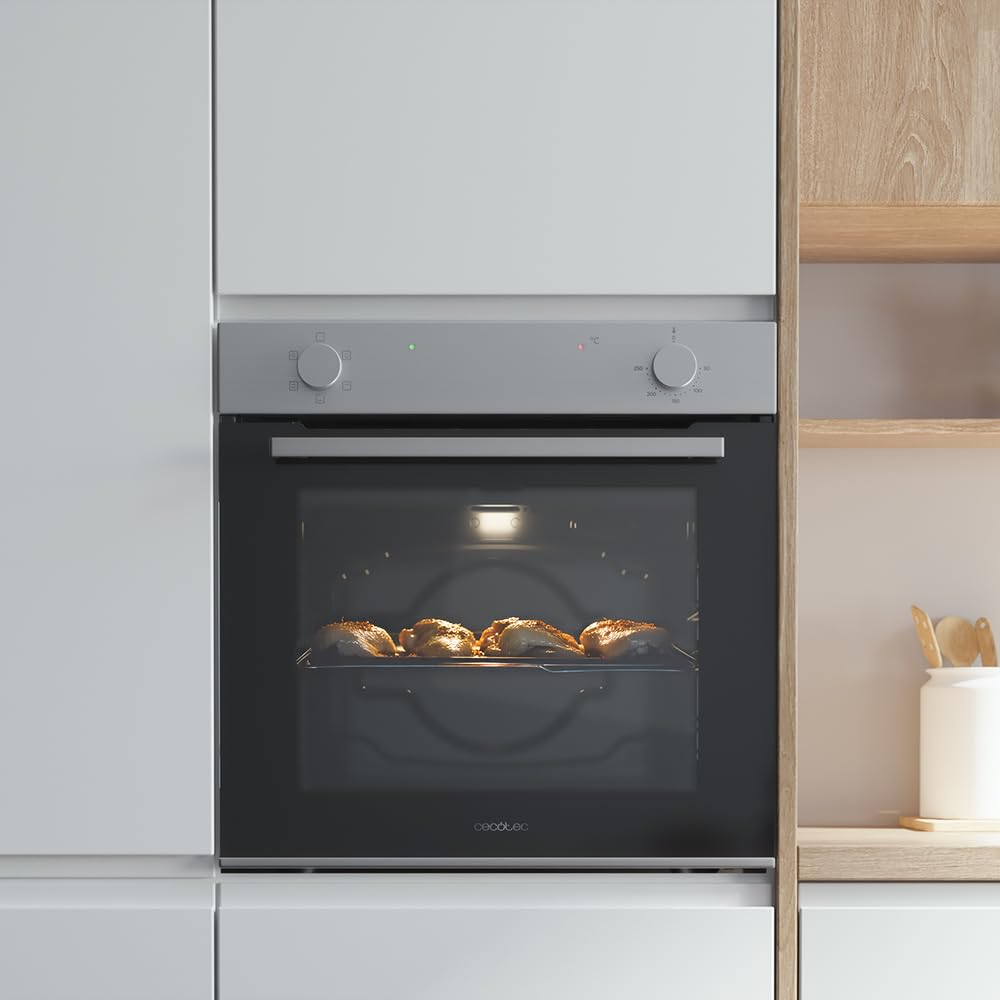 Cecotec Forno Integrabile Multifunzione Convenzionale 80L Bolero Hexa C126400 Line. 2800 W, 5 funzioni, basso consumo, luce interna, Steam Assist, Steam EasyClean, porta fredda con 2 cristalli