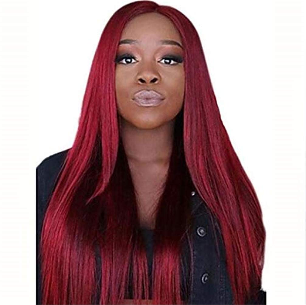 Perruque rouge lace front naturelle pour dissimuler la perte de cheveux