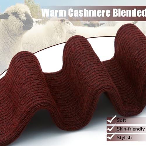 YATANAM Wool Blended Wrist Warmers Warm Fingerless Gloves Knit Soft Arm Warmers Sleeves Typing Mittens for Women