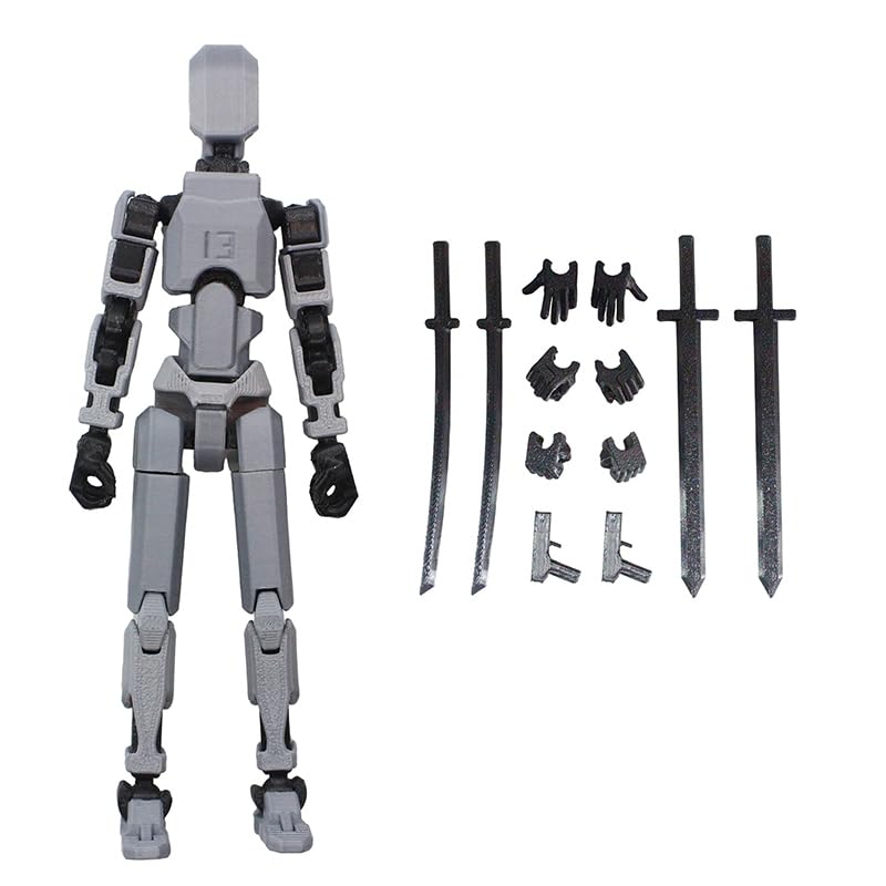 BYUWFGF Titan13 Action Figure Set, Lucky Robot 13 Action Figure, 3D Printed Multi-Jointed Movable Action Figures, Dummy Robot 13 Figures Creative Gifts for Kids Adults（Unassembled）