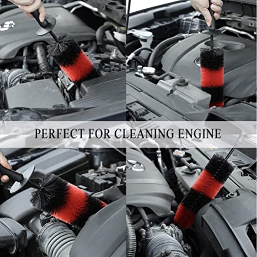 1PC Wheel Rim Brush Soft Bristle Car Wheel Cleaner Brush Tire Detailing Brush Car Washing Brush for Wheels Rims Tips Vehicle Engine Motorcycles