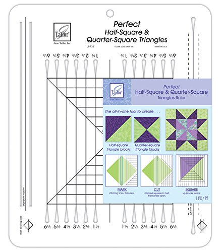 June Tailor 10x12 Perfect Half Square & Quarter Square Triangle Ruler