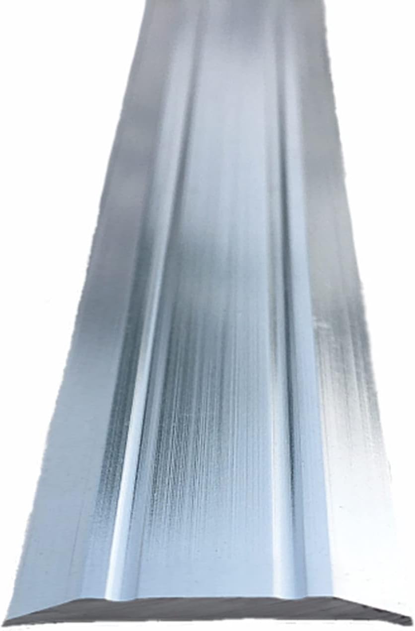 2.5cm Wide Grooved Threshold Strip Wooden Floor to Tile Non Slip Transition Strip Heavy Duty Metal Edge Strip Floor Accessory (Gold)