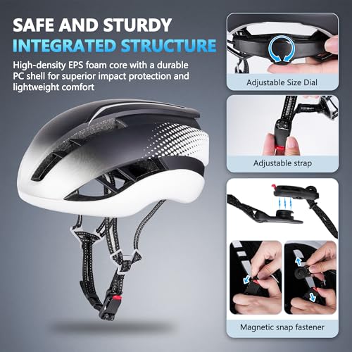 Adult Bike Helmet for Men and Women - Lightweight Mountain and Road Bicycle Helmet with Adjustable Fit, Ventilation and Impact Resistance - image 3