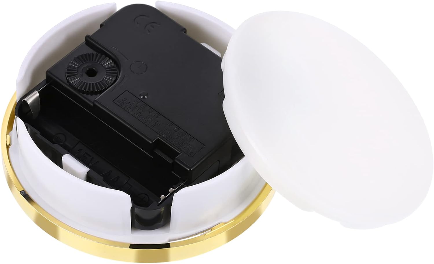Hicarer Round Clock Insert 3-1/8 Inch (80 mm) Quartz Movement Roman Numeral Gold Trim (Gold Trim)