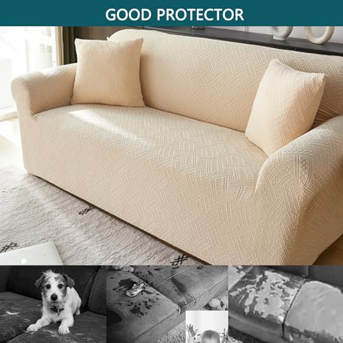 Housse de canapé universelle extensible XL bleu protection meuble