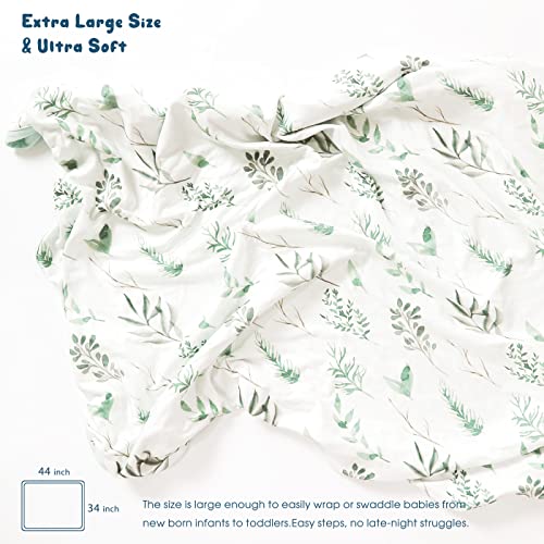 Image of GRSSDER Baby Blankets Super Soft Jersey Knit Swaddle Blanket for Baby Girls and Boys, Stretchy Breathable Double Layer Receiving Blankets 34 x 44 Extra Large