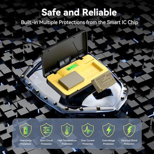 ENEGON LP-E17 Juego de Cargador rápido de Memoria de Doble batería (2 x 1500 mAh) de 20 W Compatible con Canon EOS R10, R8, RP, R50, R100, M5, M6, 200D, 250D, 77D, 750D, 760D und Mehr, Pantalla LCD - imagen 7