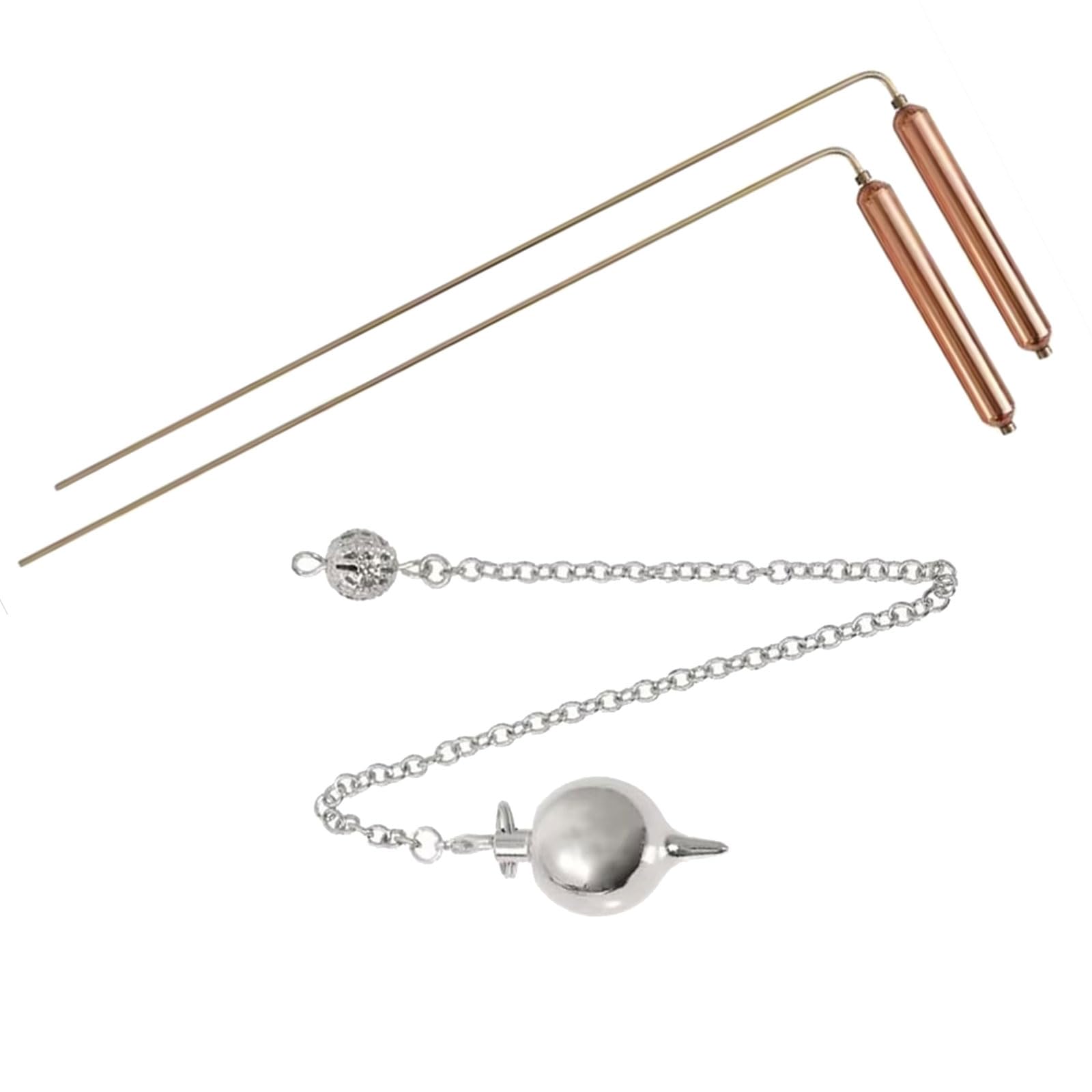 XuQiZZpp 2Pcs Copper Divining Rods Metal Detector For Divination Treasure Tool Meter for Underground Object Locating