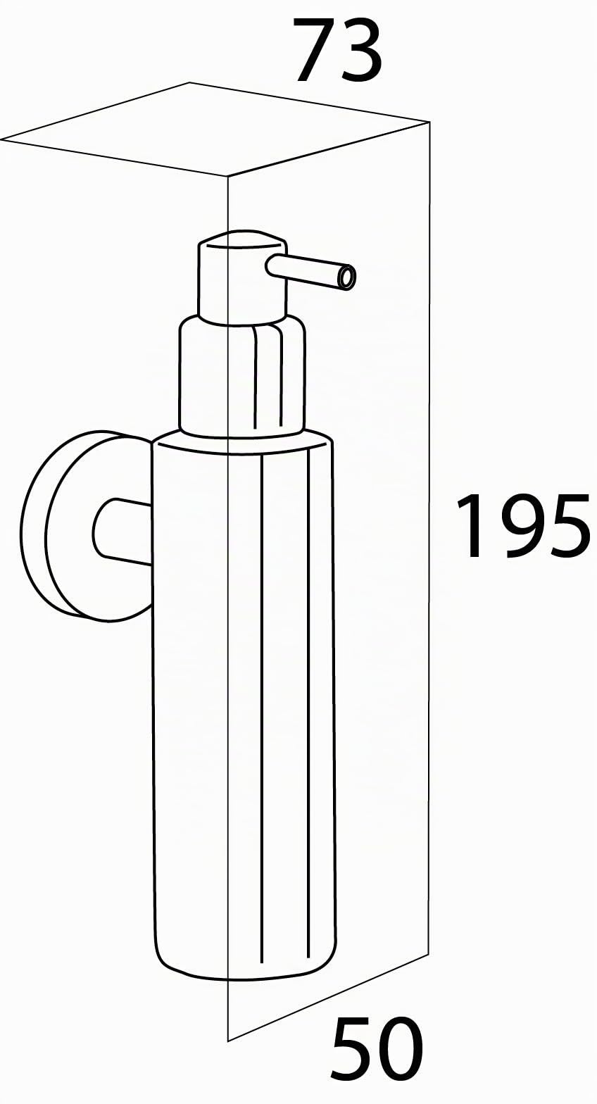 Tiger Boston Dispenser per Sapone Liquido, Acciaio Inox Spazzolato, 5 x 19,5 x 7,3 cm