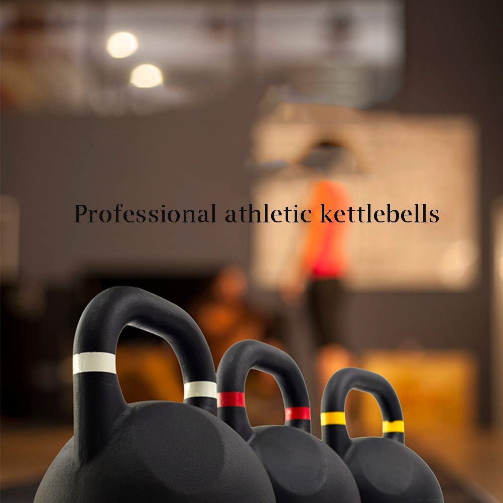 Kettlebell AGYH Ghisa Nera, Attrezzatura Professionale per L'allenamento della Forza per La Palestra, 8 kg / 10 kg / 12 kg / 16 kg / 18 kg / 20 kg / 24 kg (Size : 24kg/52.9lb)