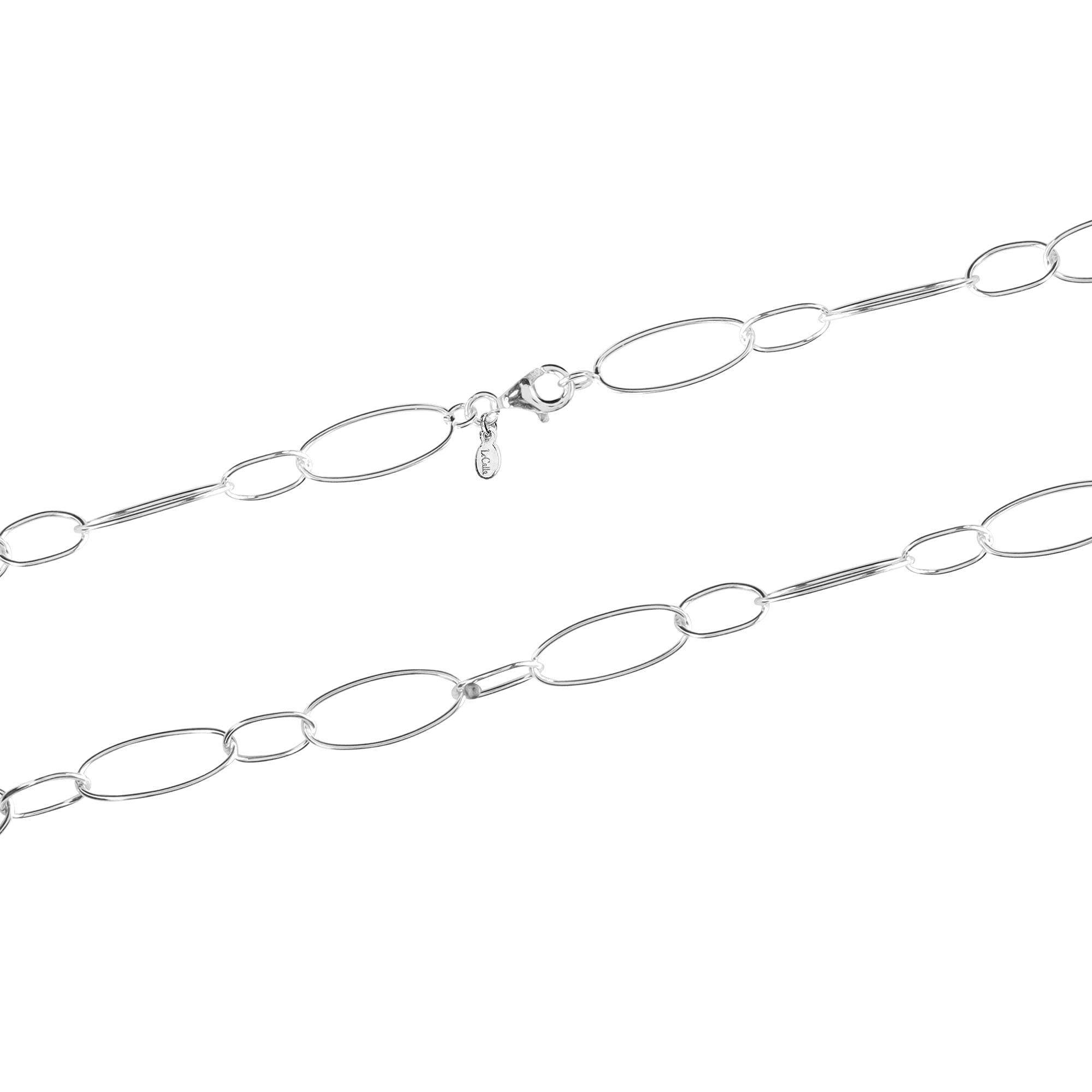 Sterling Silber Schmuck Big Link 6,5 mm 7 mm Büroklammer Gliederkette Halskette für Frauen 18, 20, 24, 36 Zoll